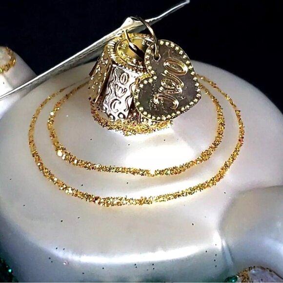 Old World Christmas OWC Blown Glass Katherine's Teapot and Teacup Set with Tags - Picture 4 of 16